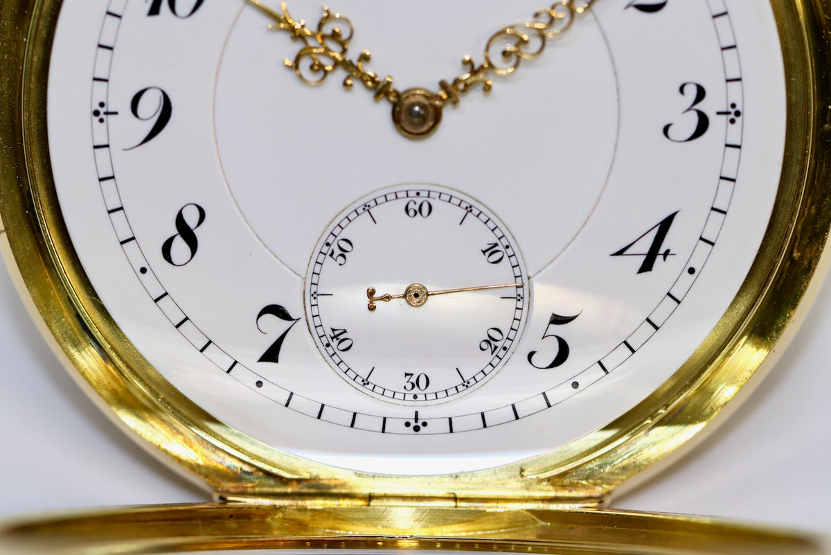 A. Lange & Söhne Savonette Taschenuhr aus 18K Gold, 52 mm