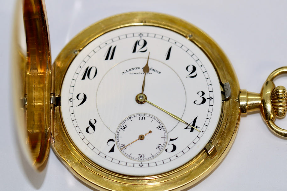 A. Lange & Söhne Savonette Taschenuhr aus 18K Gold, 52 mm