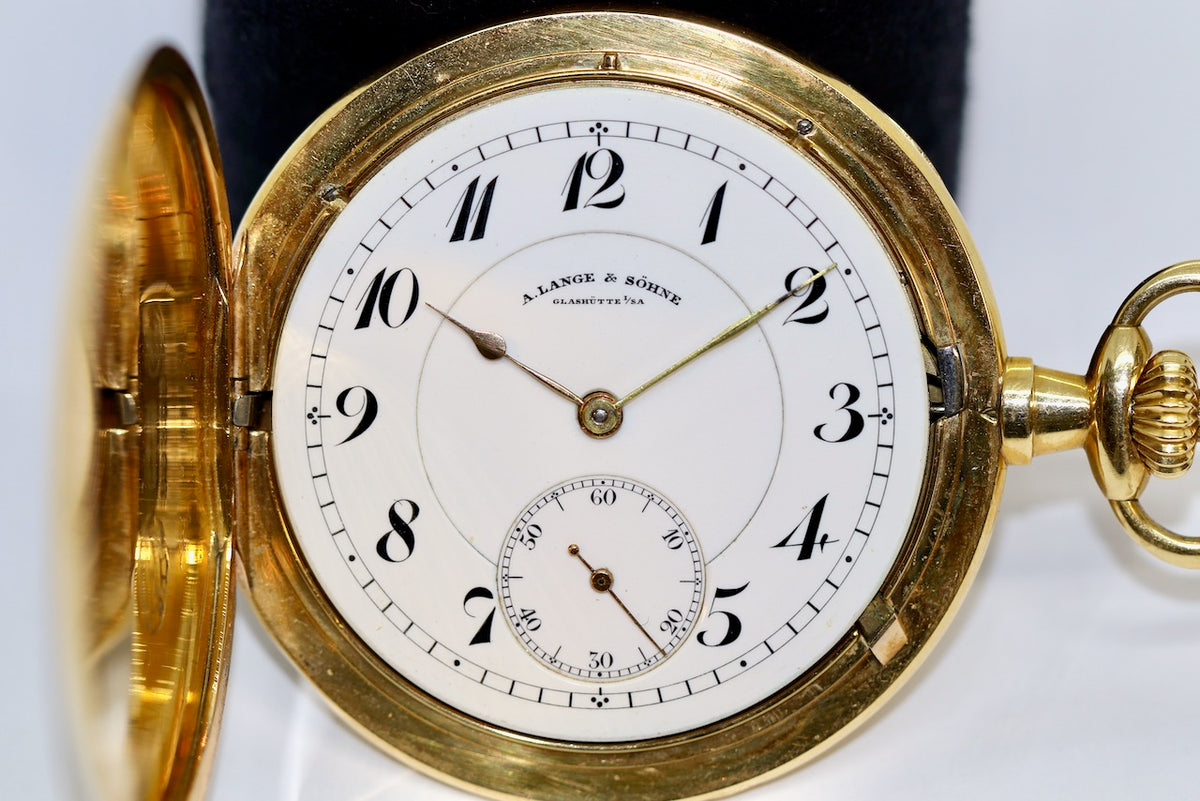 A. Lange & Söhne Savonette Taschenuhr aus 18K Gold, 52 mm