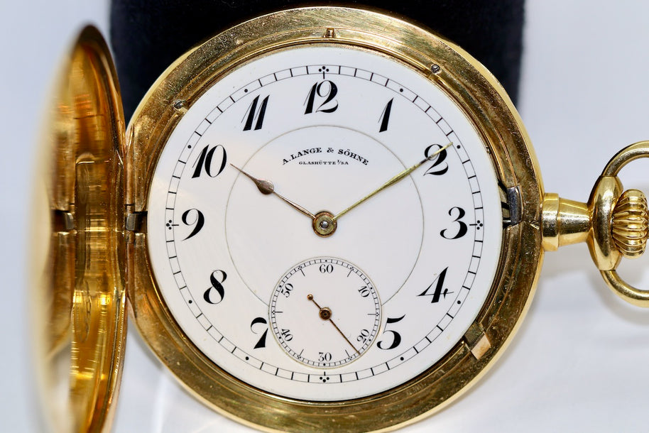 A. Lange & Söhne Savonette Taschenuhr aus 18K Gold, 52 mm