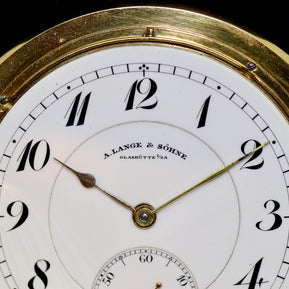 A. Lange & Söhne Savonette Taschenuhr aus 18K Gold, 52 mm