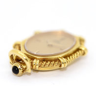 Ebel Damen-Anhängeruhr aus 18K Gelbgold mit Saphir-Cabochon