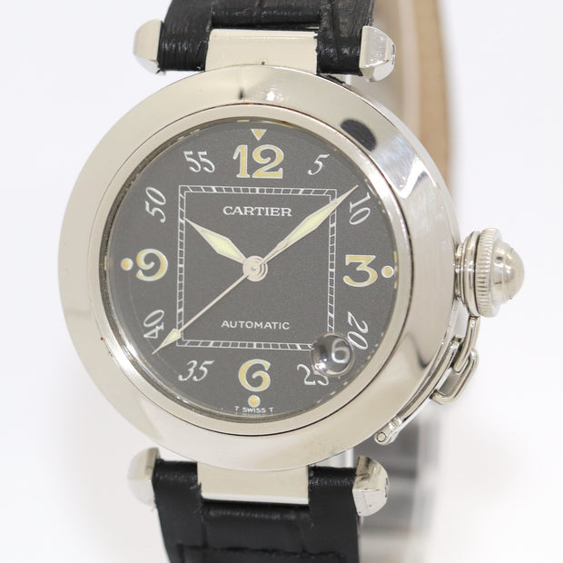Cartier Pasha C 1031 Automatic 35mm Damen Armbanduhr Edelstahl