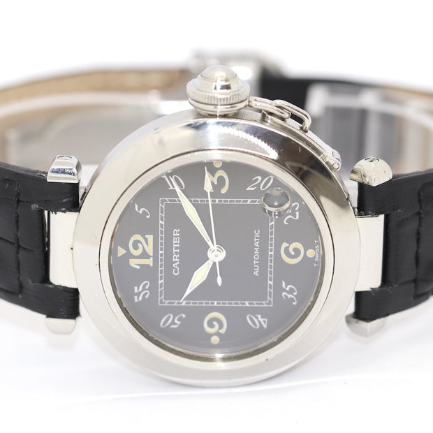 Cartier Pasha C 1031 Automatic 35mm Damen Armbanduhr Edelstahl
