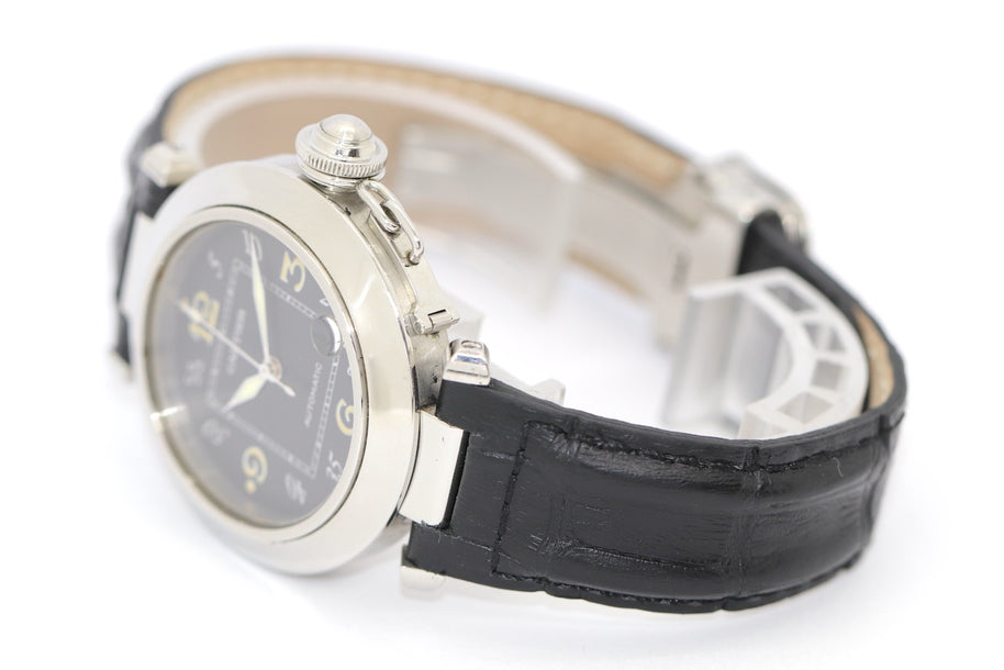 Cartier Pasha C 1031 Automatic 35mm Damen Armbanduhr Edelstahl