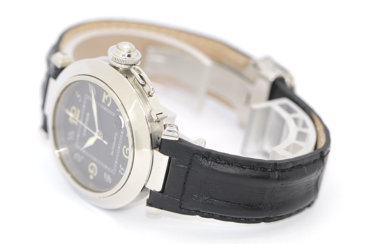 Cartier Pasha C 1031 Automatic 35mm Damen Armbanduhr Edelstahl