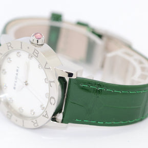 Bvlgari BBL 33 S Damen Armbanduhr, Edelstahl, Automatik, Perlmutt, Bulgari
