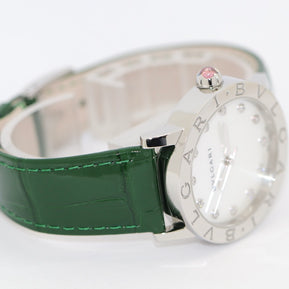 Bvlgari BBL 33 S Damen Armbanduhr, Edelstahl, Automatik, Perlmutt, Bulgari