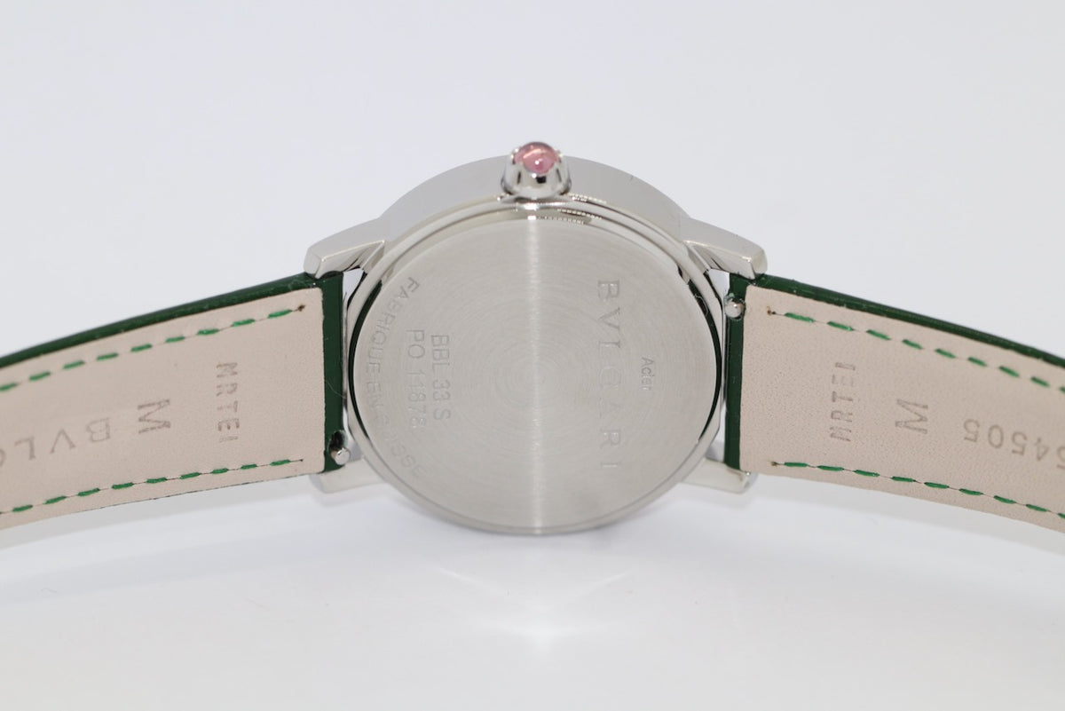 Bvlgari BBL 33 S Damen Armbanduhr, Edelstahl, Automatik, Perlmutt, Bulgari
