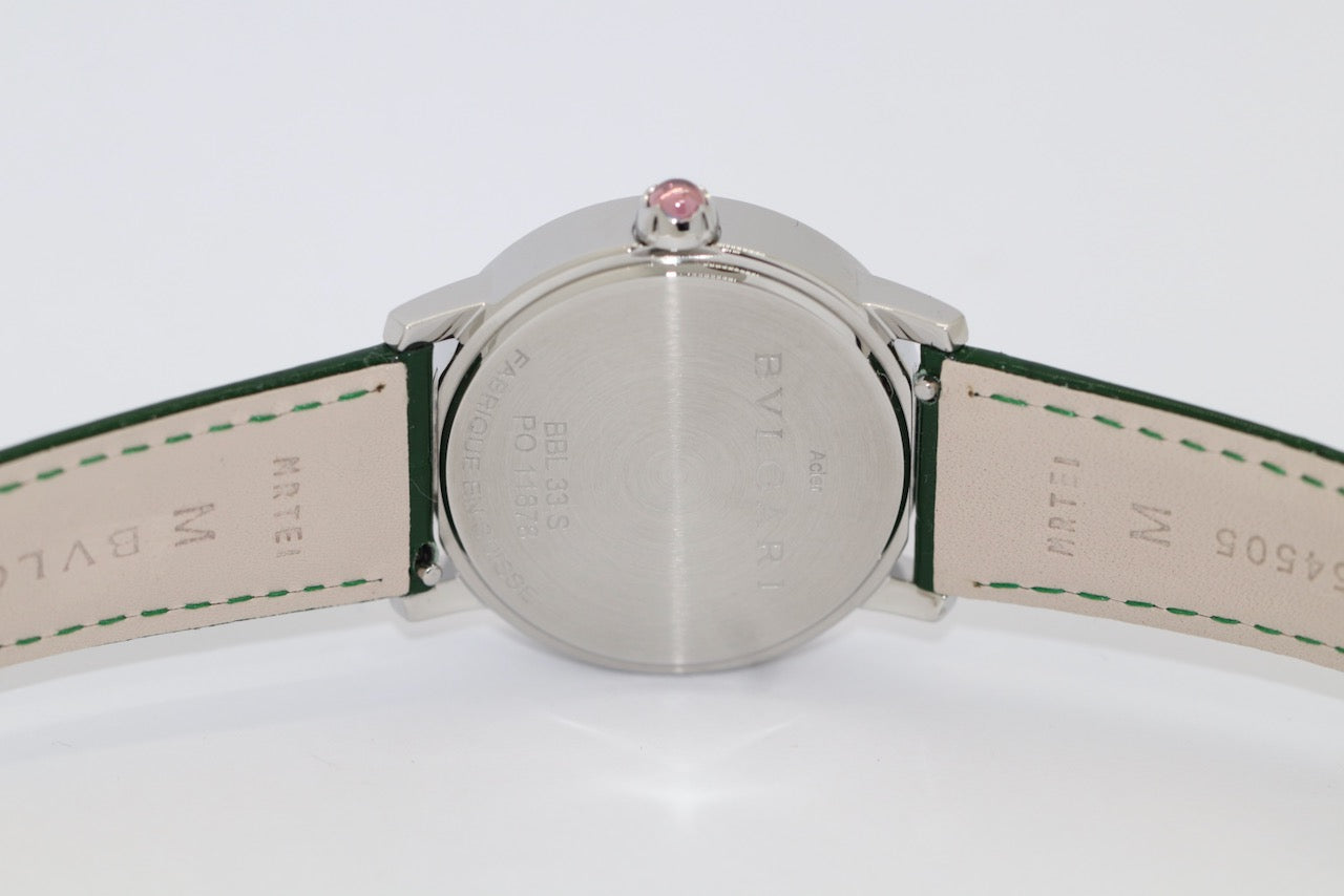 Bvlgari BBL 33 S Damen Armbanduhr, Edelstahl, Automatik, Perlmutt, Bulgari