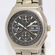 Tutima Military Flieger Chronograph Armbanduhr Titan 760-03