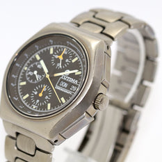 Tutima Military Flieger Chronograph Armbanduhr Titan 760-03