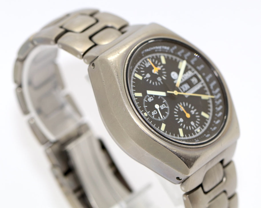 Tutima Military Flieger Chronograph Armbanduhr Titan 760-03
