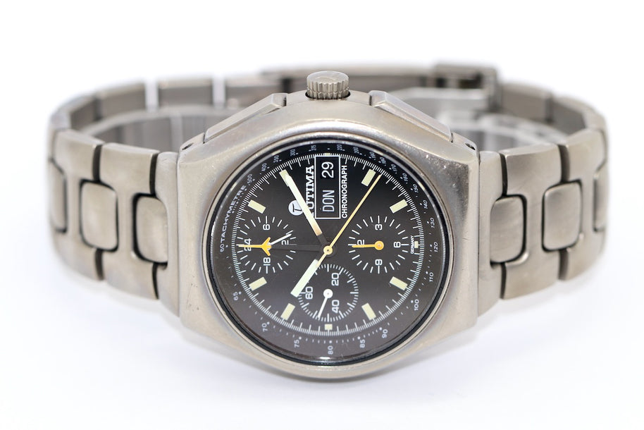Tutima Military Flieger Chronograph Armbanduhr Titan 760-03