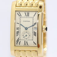 Cartier Tank Américaine Damenuhr 811904, 18 Karat Gelbgold, Quarz