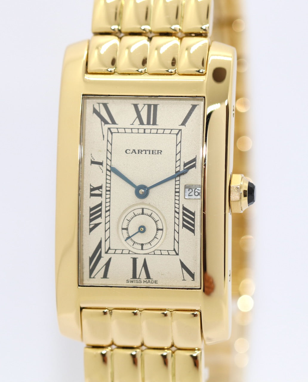 Cartier Tank Américaine Damenuhr 811904, 18 Karat Gelbgold, Quarz