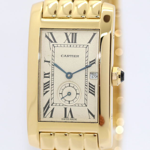 Cartier Tank Américaine Damenuhr 811904, 18 Karat Gelbgold, Quarz
