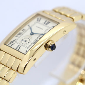 Cartier Tank Américaine Damenuhr 811904, 18 Karat Gelbgold, Quarz