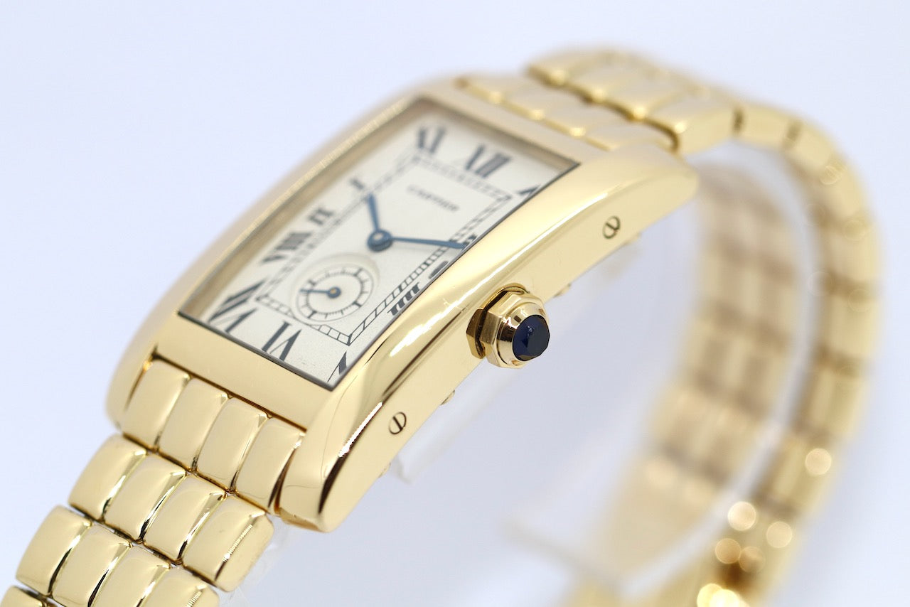 Cartier Tank Américaine Damenuhr 811904, 18 Karat Gelbgold, Quarz