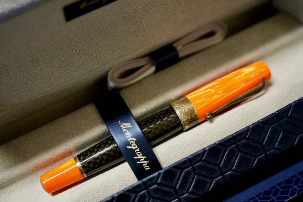 Montegrappa Miya Carbon Orange Fountain Pen ISMYT5FO