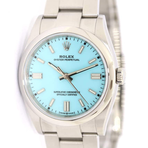Rolex Oyster Perpetual 36mm Tiffany Türkis Turquoise 126000