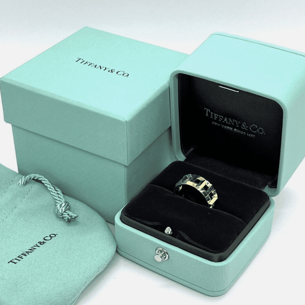 Tiffany & Co. T True Ring 8 mm breit 750er Gelbgold Gr. 52