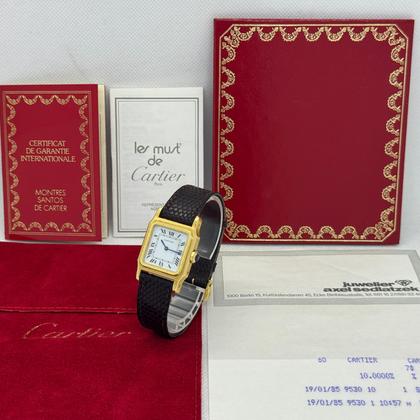 Cartier Santos Dumont Gold Handaufzug Ref. 78097