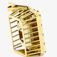 Übergroßer 14 Karat Gold, Citrin-Anhänger,