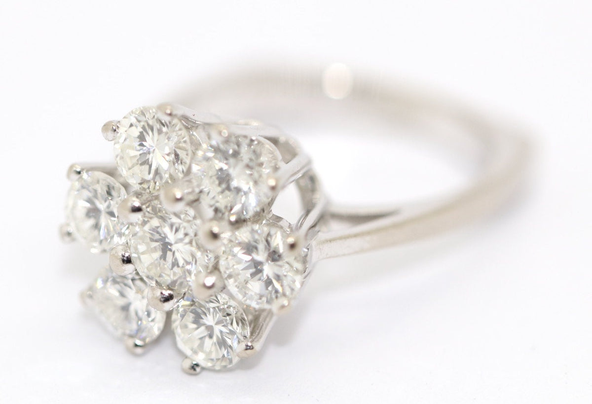 2,2 Karat Diamant Solitär Ring, 18 Karat Weißgold