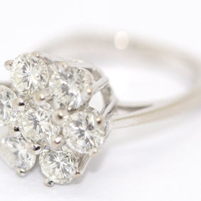 2,2 Karat Diamant Solitär Ring, 18 Karat Weißgold