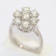 2,2 Karat Diamant Solitär Ring, 18 Karat Weißgold