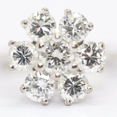 2,2 Karat Diamant Solitär Ring, 18 Karat Weißgold