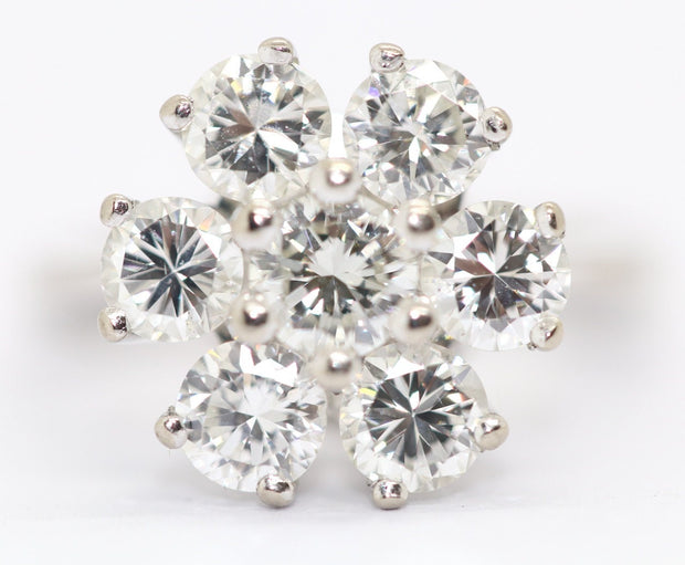 2,2 Karat Diamant Solitär Ring, 18 Karat Weißgold