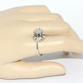 1.1 Karat Solitär Diamantring, 18 Karat Weißgold