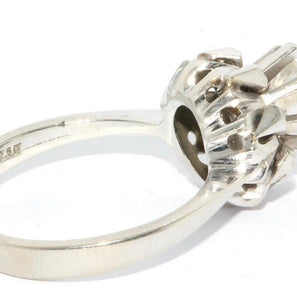 1.1 Karat Solitär Diamantring, 18 Karat Weißgold