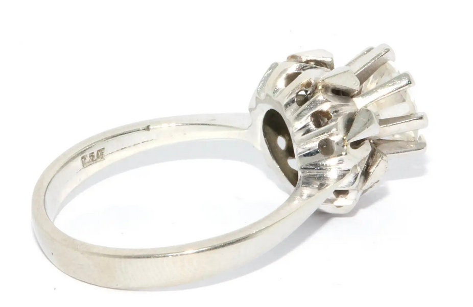 1.1 Karat Solitär Diamantring, 18 Karat Weißgold