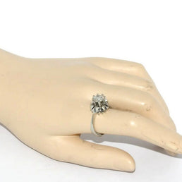 1.1 Karat Solitär Diamantring, 18 Karat Weißgold