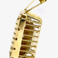 Übergroßer 14 Karat Gold, Citrin-Anhänger,