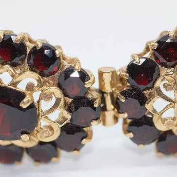 Bezauberndes Damen Granat-Armband, 14 Karat Gold