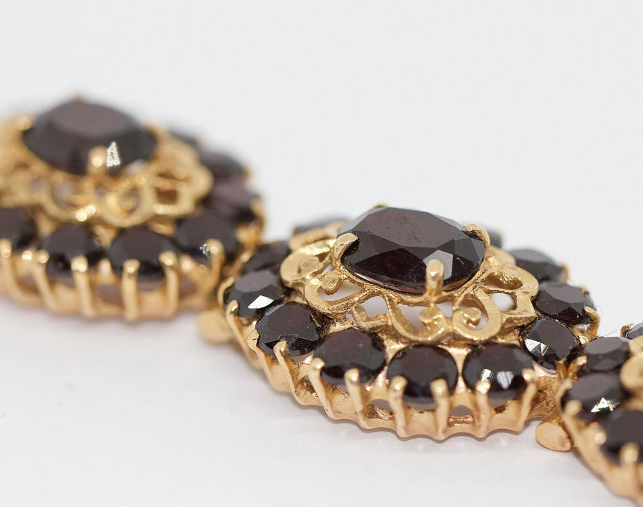 Bezauberndes Damen Granat-Armband, 14 Karat Gold