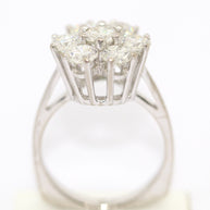 2,2 Karat Diamant Solitär Ring, 18 Karat Weißgold