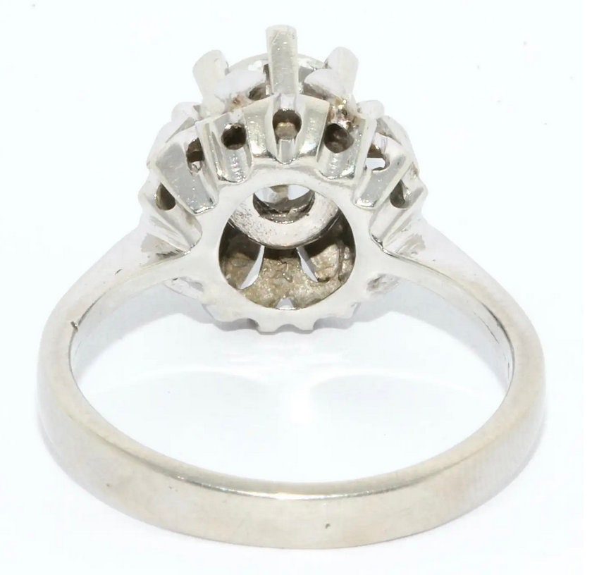 1.1 Karat Solitär Diamantring, 18 Karat Weißgold