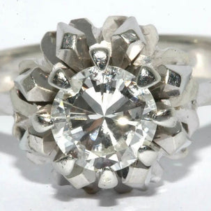 1.1 Karat Solitär Diamantring, 18 Karat Weißgold