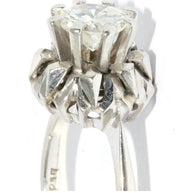 1.1 Karat Solitär Diamantring, 18 Karat Weißgold