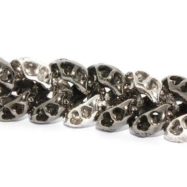 Massive Gold Halskette, Collier, 18 Karat Weißgold, besetzt mit weißen und schwarzen Diamanten