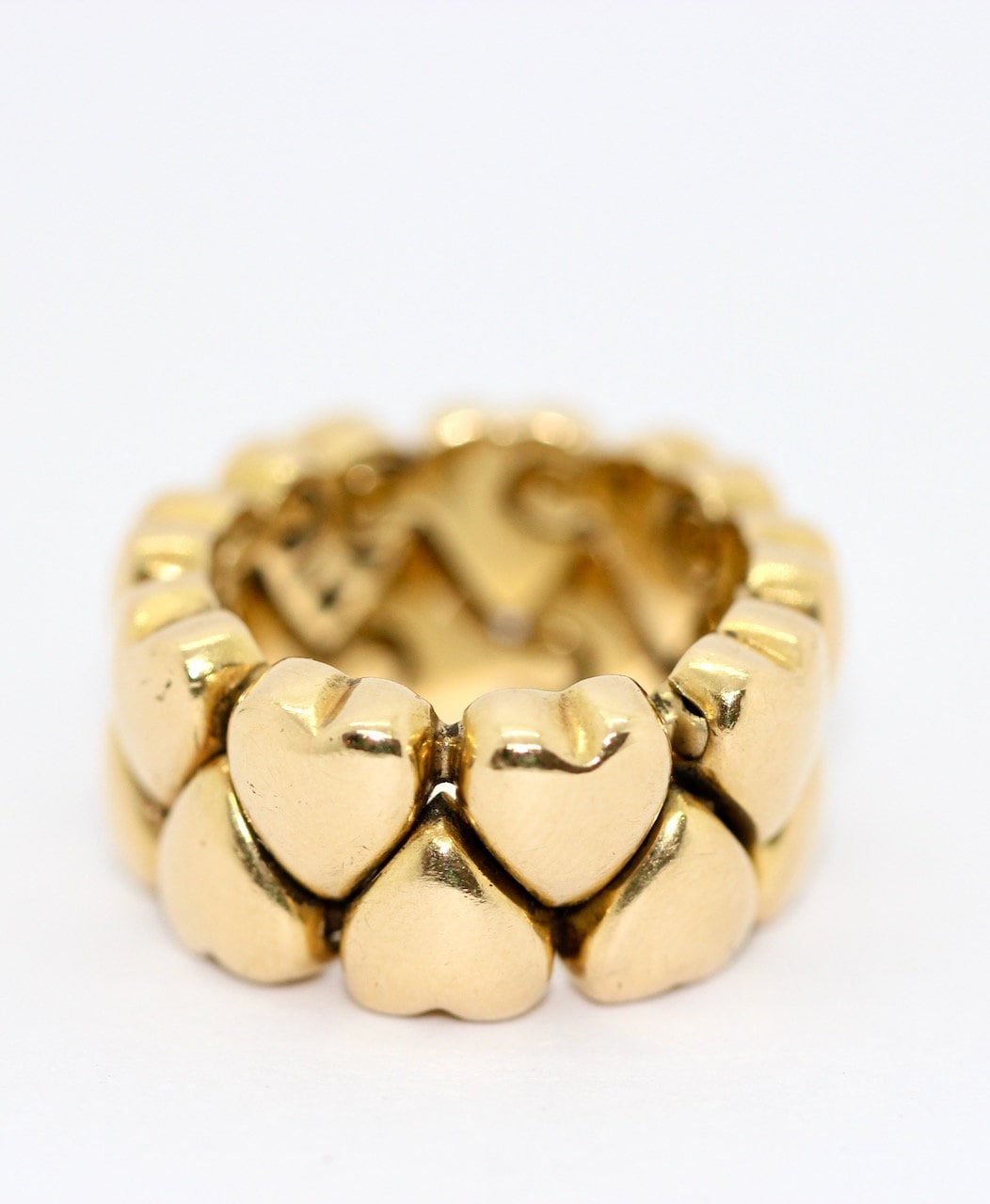 Cartier Double Heart Coeur Band Ring, 18 Karat Gold with Diamonds