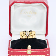 Cartier Double Heart Coeur Band Ring, 18 Karat Gold with Diamonds