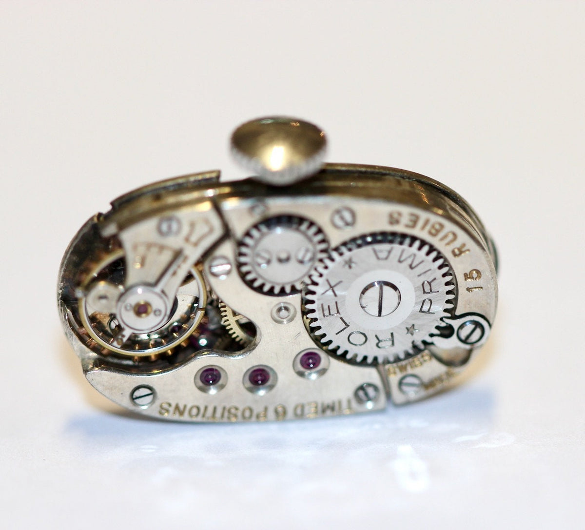 Rolex Art Deco Ladies Wristwatch, 18 Karat White Gold and Diamonds