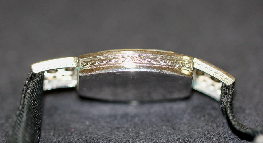 Rolex Art Deco Ladies Wristwatch, 18 Karat White Gold and Diamonds