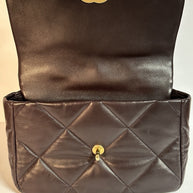 Chanel 19 Flap Bag Braun Lammleder wie NEU